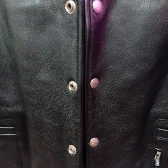 Hot Leathers Black Leather Vest - Picture 5 of 5